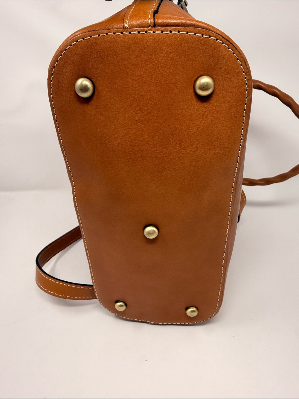 Patricia Nash Caramel Dome Satchel with Tassel - Picture 8 of 13